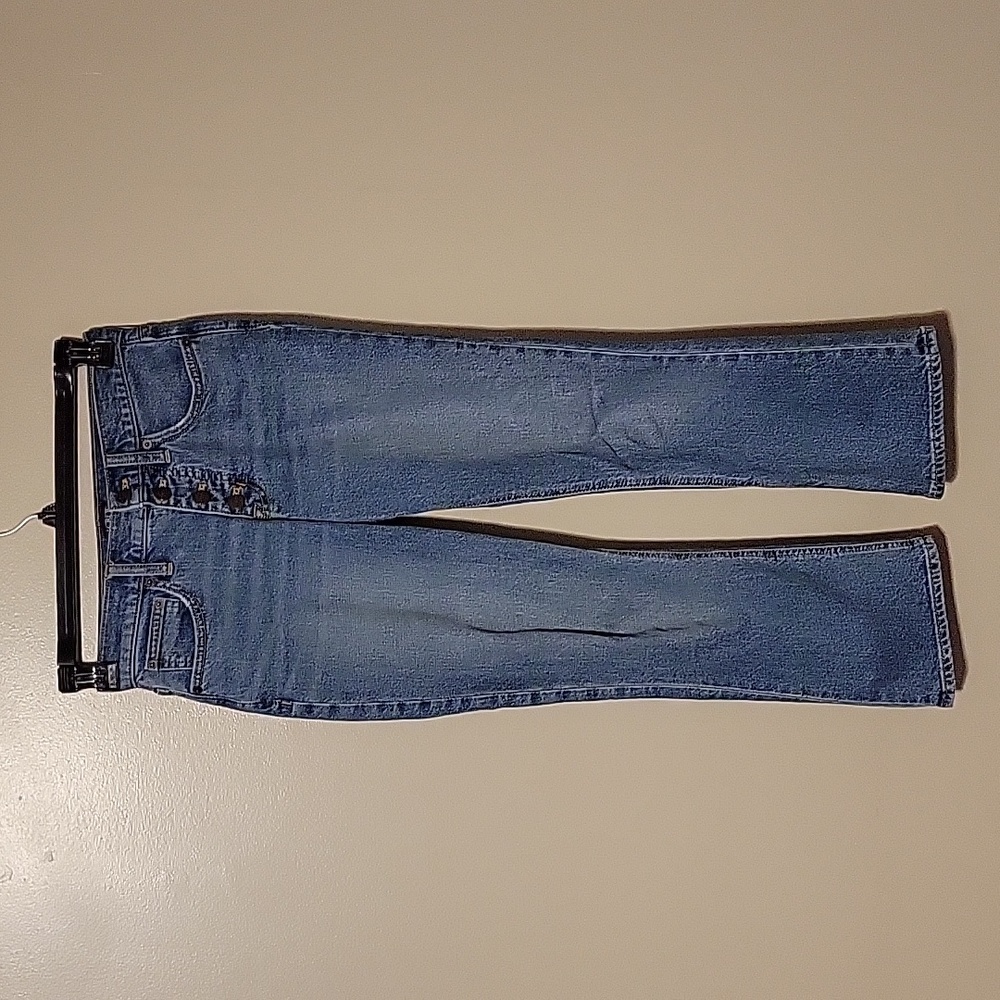 J. Crew Blue Flare Wide Leg Jeans